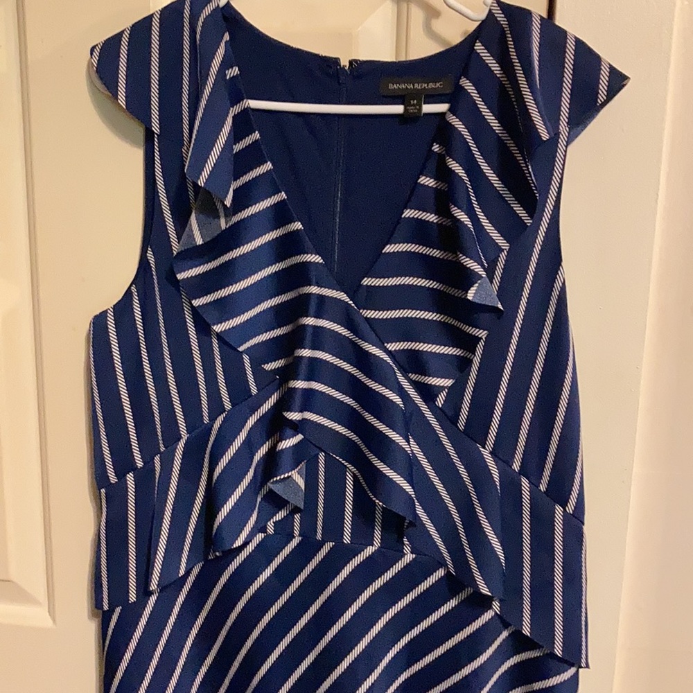 Banana republic navy blue dress size 14 - Picture 2 of 5